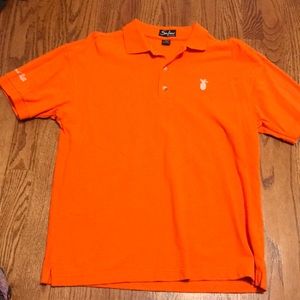 Sun island vibrant orange golf shirt